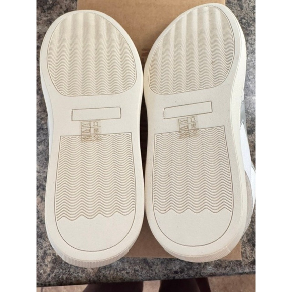 Steve Madden Centre Mens White Silver Suede Leather Sneakers CENT05M1 9.5 - Picture 10 of 14